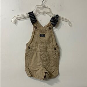 OshKosh B'gosh Khaki Kids Overalls with Striped Straps